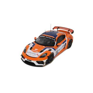 PORSCHE 718 CAYMAN GT4 RS CLUBSPORT E. HEYERDAHL / N. MALOY GT4 EUROPEAN SERIES 2024 OttO mobile 1:18 Resinemodell (Türen, Motorhaube... nicht zu öffnen!)